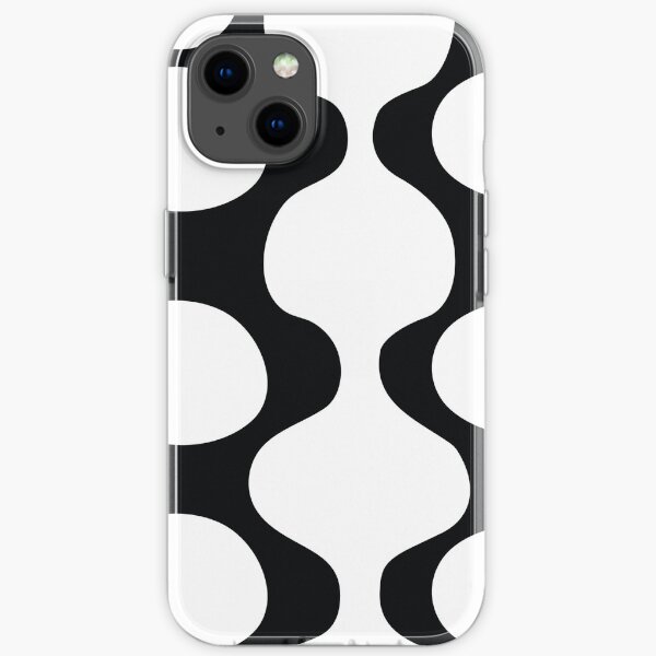 Curves and Circles Black and White iPhone Soft Case