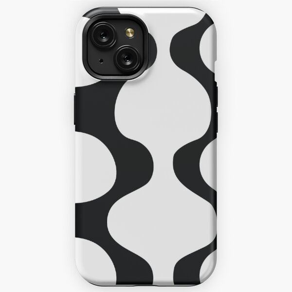 Curves and Circles Black and White iPhone Tough Case