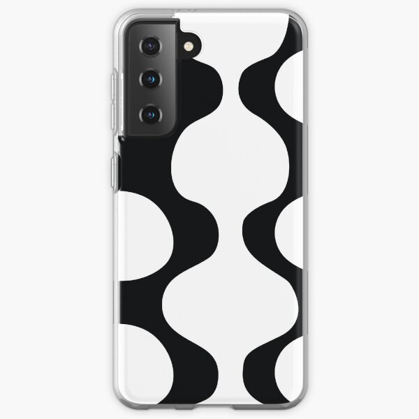 Curves and Circles Black and White Samsung Galaxy Soft Case