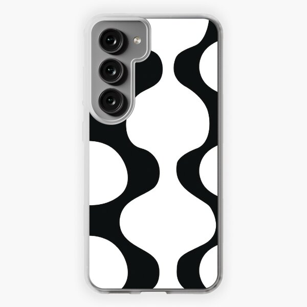 Curves and Circles Black and White Samsung Galaxy Soft Case