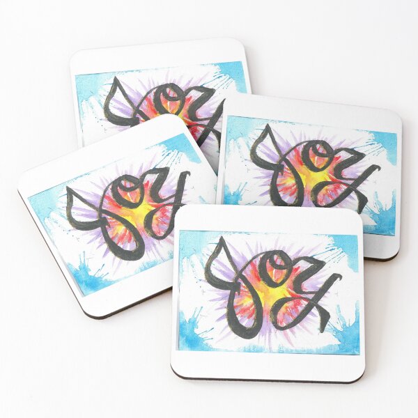 Item preview, Joy watercolor splash painting designed and sold by DakiniTradingCo.