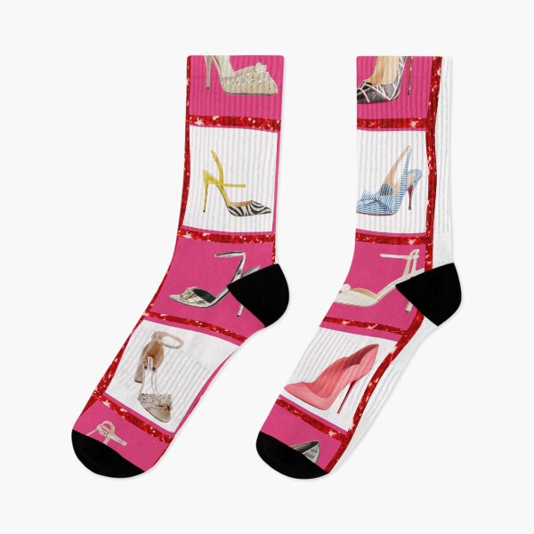Aperçu de l'œuvre Escarpins à talons hauts Collage rose pailletés Stilettos créée et vendue par lorrinani.
