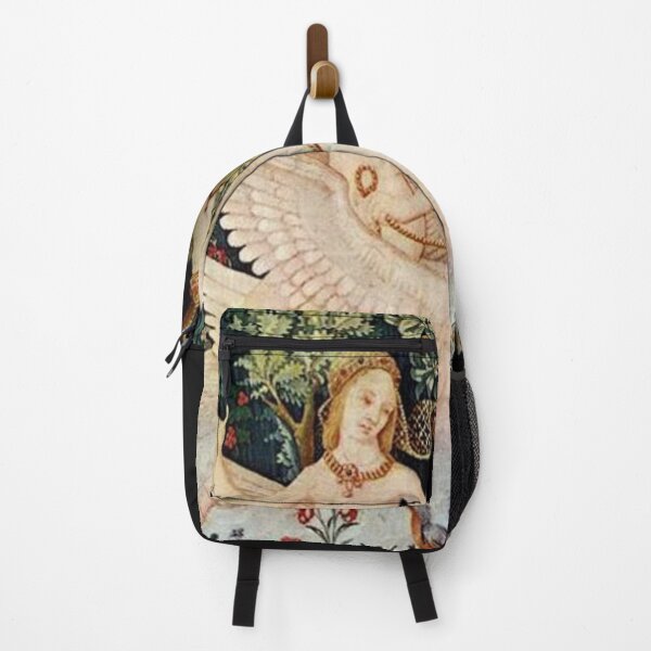 Item preview, Medieval Lady Riding Swan designed and sold by The Mysterious Domain Alyne Whiteswan Fine Art Prints and Merch.