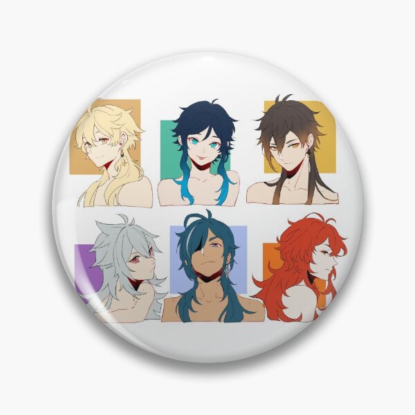 Item preview, Long-Haired Genshin Impact Boys With Their Hair Down  designed and sold by MykaAndSalmon.