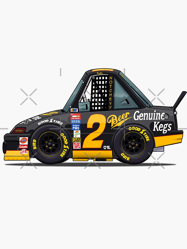 "Rusty Wallace 1993" Sticker for Sale by ComicsByBruno | Redbubble