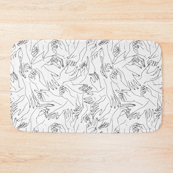Item preview, Gestural Hands Pattern - White designed and sold by Caroline D.