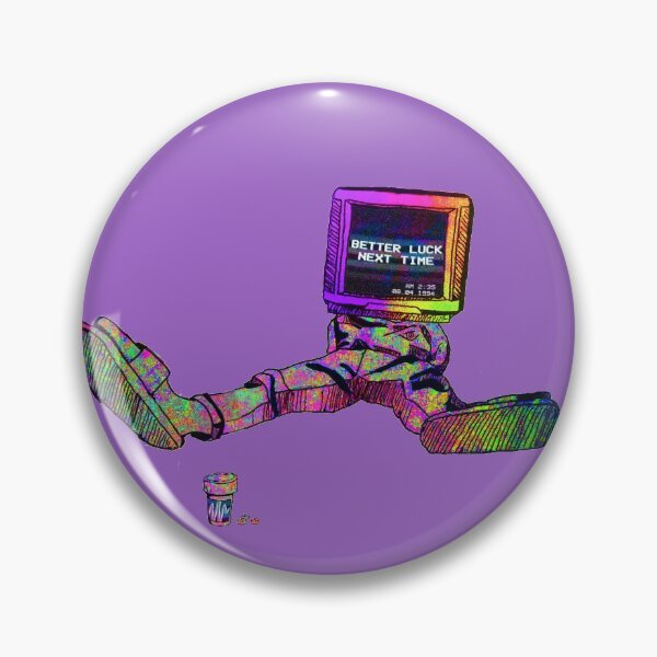Item preview, Trippy Psychedelic lo-fi TV Head - "Retconnaissance" Sticker designed and sold by Steez Art.