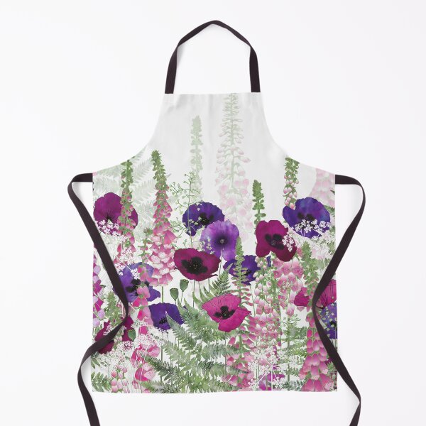 Item preview, Purple Poppies, Pink Foxgloves & Ferns designed and sold by Fiona Calder Designs.