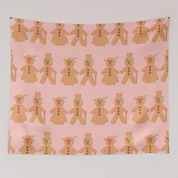 Item preview, Posh Victorian Gingerbread People on PInk designed and sold by WeaveTrumpet.