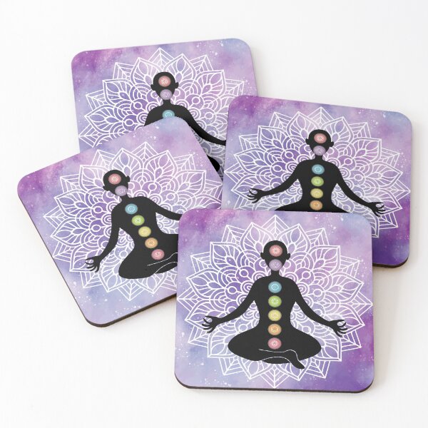 Aperçu de l'œuvre Chakra Méditation Mandala Fleur Couleurs Corps Humain Balance Yoga Femme Imprimé créée et vendue par peachyline.