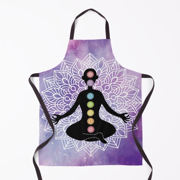 Aperçu de l'œuvre Chakra Méditation Mandala Fleur Couleurs Corps Humain Balance Yoga Femme Imprimé créée et vendue par peachyline.