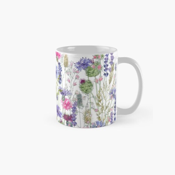Flower Meadow - Cornflowers, Thistles & Lavender Classic Mug