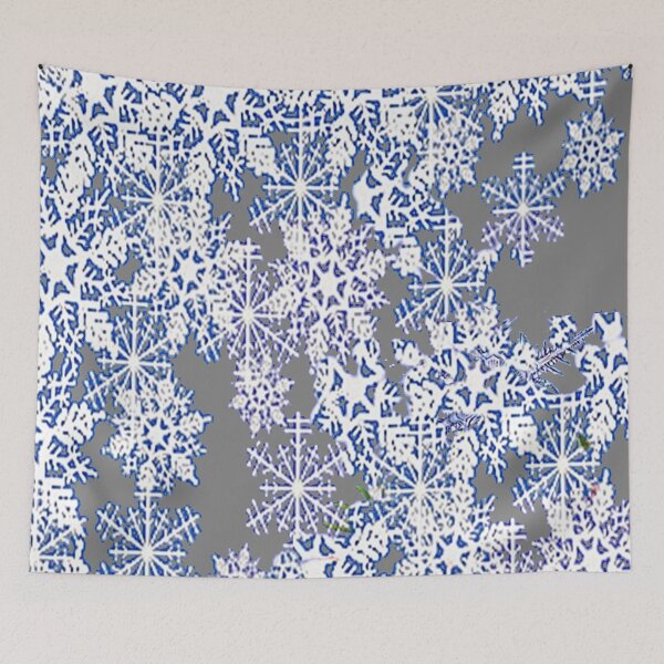 Item preview, GREY WINTER SNOWFLAKES ABSTRACT ART designed and sold by sharlesart.