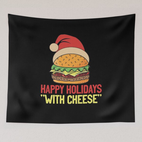 Item preview, Happy Holidays with Cheese Christmas cheeseburger designed and sold by entwistle2.