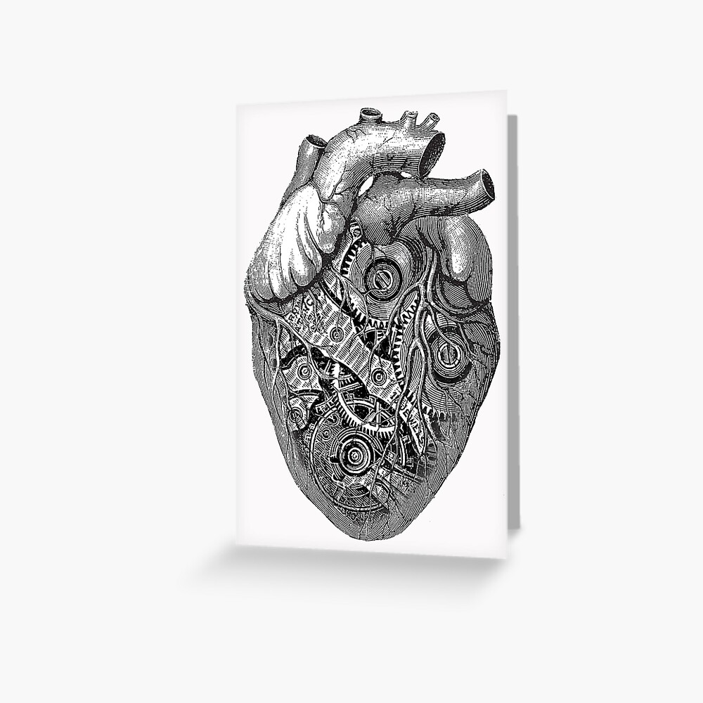 "Clockwork Heart" Greeting Card for Sale by deadcatcreation Redbubble