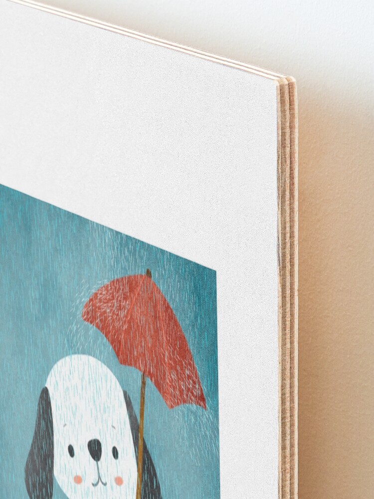 Alternate view of Dog in a Raincoat Mounted Print