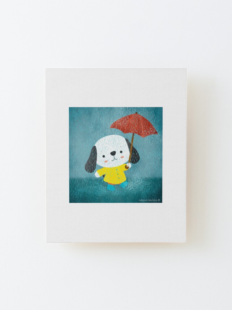 Alternate view of Dog in a Raincoat Mounted Print