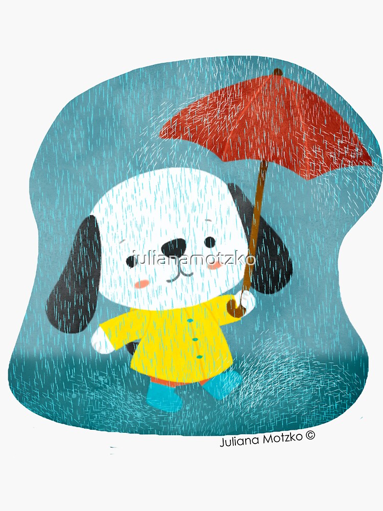 Dog in a Raincoat by julianamotzko