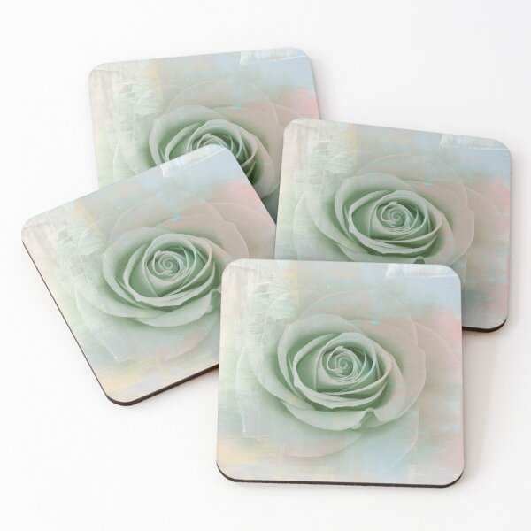 Item preview, Painted Mint Green Rose Abstract designed and sold by Judy Palkimas.