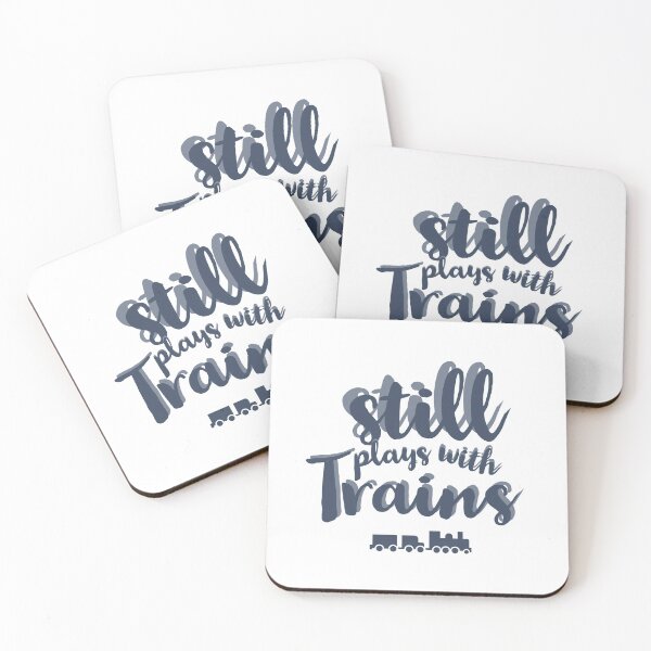 Item preview, Train driver - driver - train lover - love trains - still plays with trains - blue grey  designed and sold by Tropical Blood.