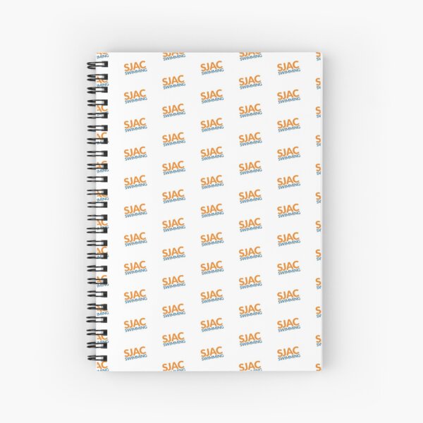 SJAC Pattern White Spiral Notebook