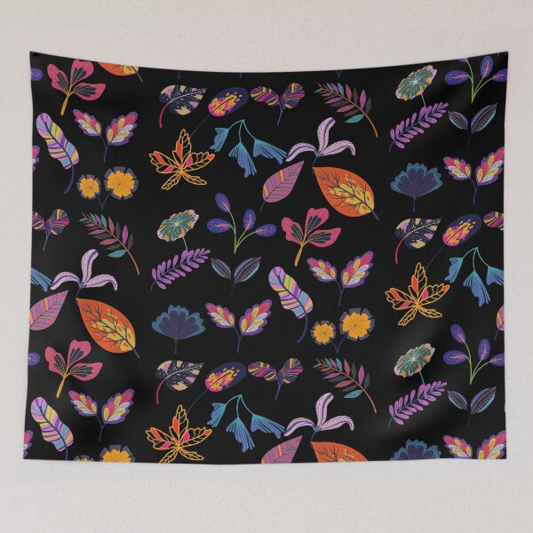 Item preview, Beautiful Leaves-Black Background  designed and sold by Trendi61.
