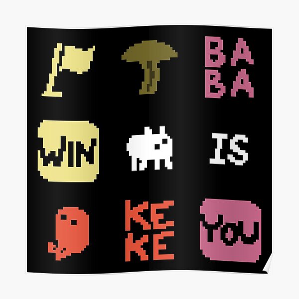 Baba is You Grid Design Poster