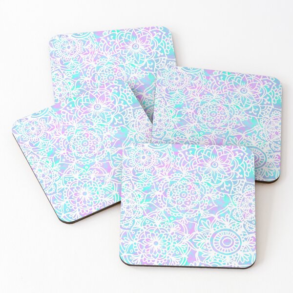 Item preview, Pastel Watercolour Mandala Pattern Blue Pink designed and sold by Julie Erin Designs.