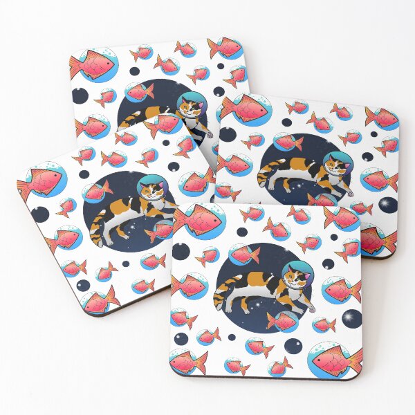 Item preview, Space Cat and Space Fish designed and sold by OrangeSiren.