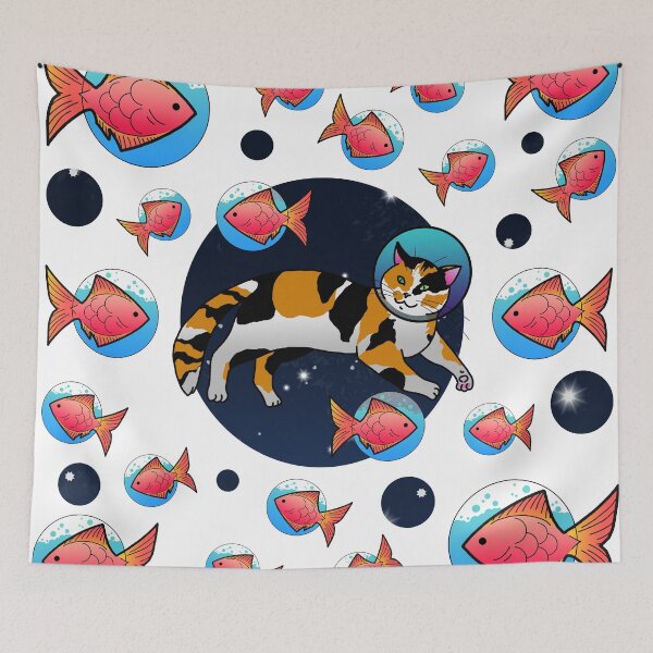 Item preview, Space Cat and Space Fish designed and sold by OrangeSiren.
