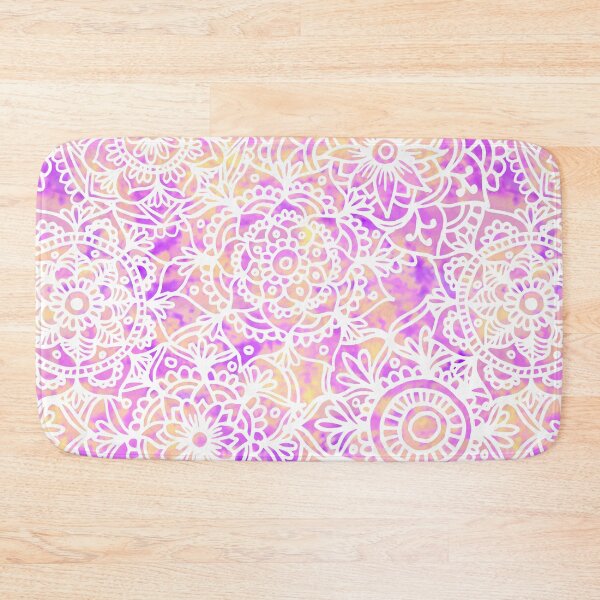 Item preview, Pastel Watercolour Mandala Pattern Purple Orange Sunset designed and sold by Julie Erin Designs.