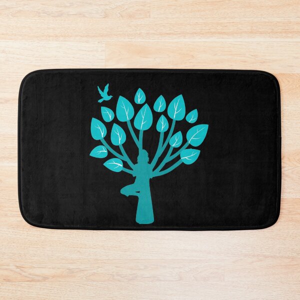 Item preview, Blue Turquoise Tree Pose designed and sold by foxcreative.