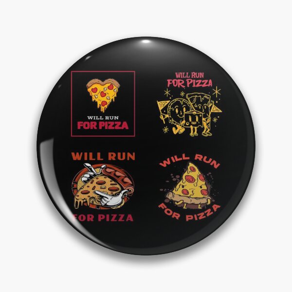 Item preview, Will Run For Pizza Sticker Pack designed and sold by Coder-T.