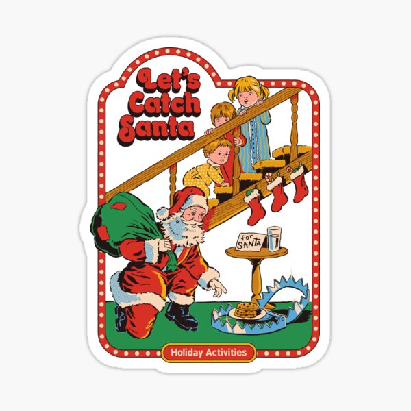 Let's Catch Santa Sticker