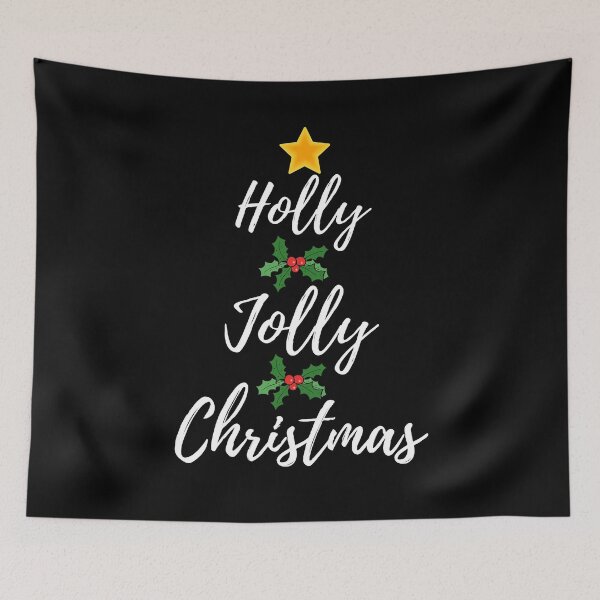 Item preview, Holly Jolly Christmas - Christmas Tree Design - Festive Holiday designed and sold by Seaglassgirl.