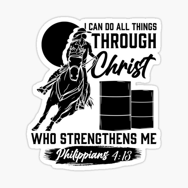 Western Horse Racer Barrel Racing Gifts for Girls Sticker