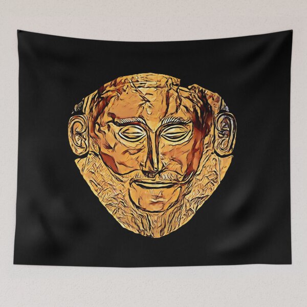 Item preview, Death mask of “Agamemnon” (3) (on black) designed and sold by DotorEaon.