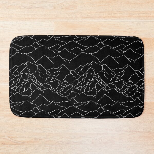 Item preview, Mountainscape in White Lines on Black designed and sold by blackheart creations.