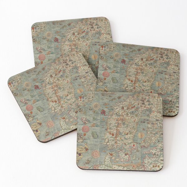 Item preview, Scandinavia Map, 1539 by Olaus Magnus designed and sold by nextstepdesigns.