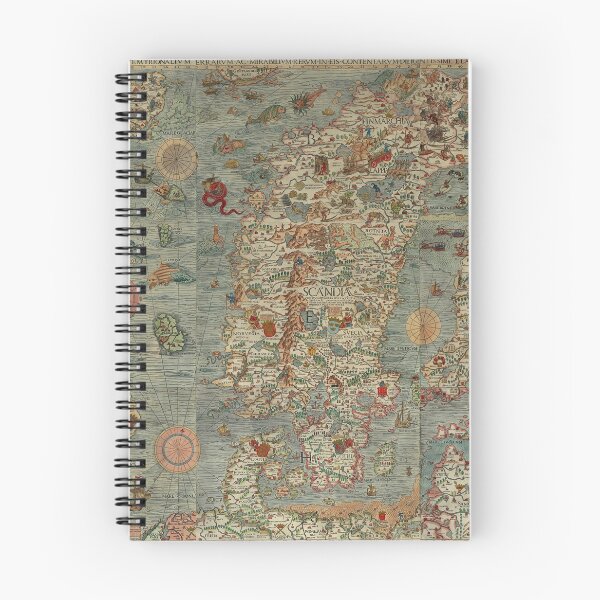 Item preview, Scandinavia Map, 1539 by Olaus Magnus designed and sold by nextstepdesigns.