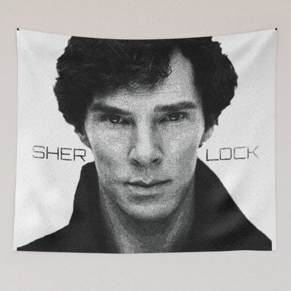 Item preview, Sherlock Holmes Benedict Cumberbatch Stipple Art designed and sold by imageren.