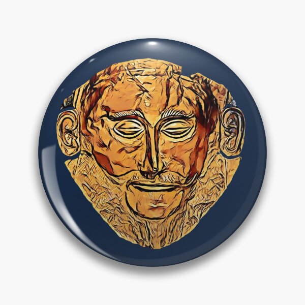 Item preview, Death mask of “Agamemnon” (3) (on navy blue) designed and sold by DotorEaon.