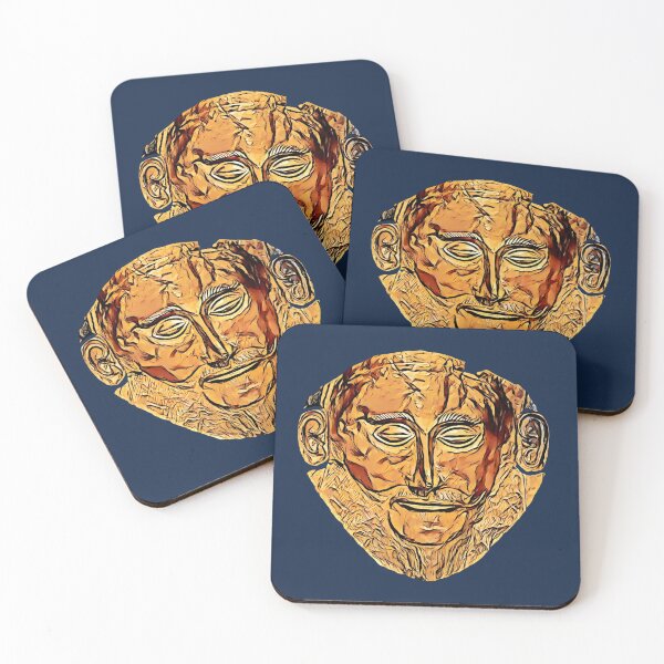 Item preview, Death mask of “Agamemnon” (3) (on navy blue) designed and sold by DotorEaon.