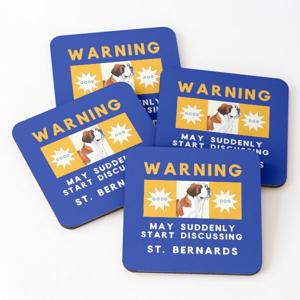 Item preview, Warning May Suddenly Start Discussing St. Bernards Funny designed and sold by Guarddogdrive.