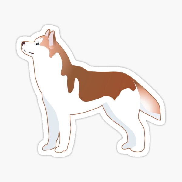 Siberian Husky Basic Breed Illustration Silhouette Sticker