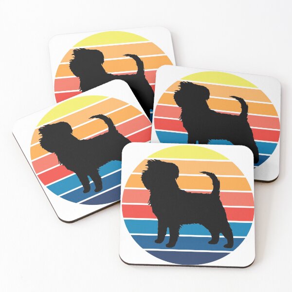 Item preview, Affenpinscher Dog Retro Sunset designed and sold by malibumanhattan.