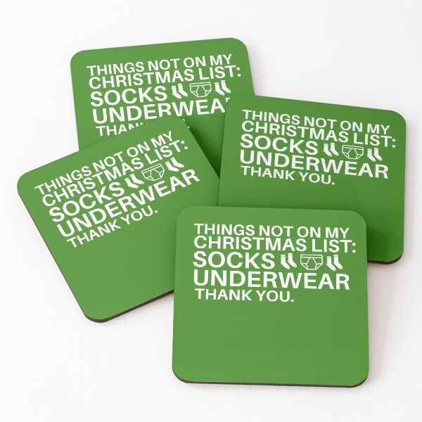 Item preview, Things Not On My Christmas List: Socks & Underwear designed and sold by The Masked Designer.
