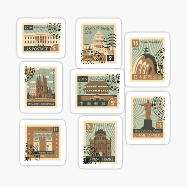 Aperçu de l'œuvre Timbres Vintage créée et vendue par StarryNotes.