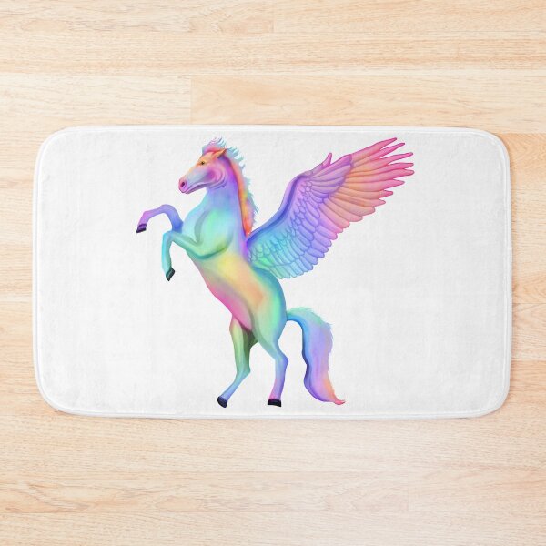 Artikelvorschau, Magisches Regenbogen-Pegasuspferd mit Flügeln entworfen und verkauft von Deborah Camp.
