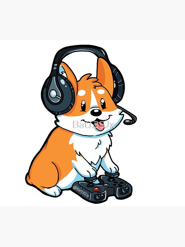 Gaming Corgi - The Cutest Gamer Pup! Art Print for Sale by Epicsessed